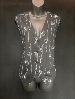 90s Vintage Weekenders Flower Vest